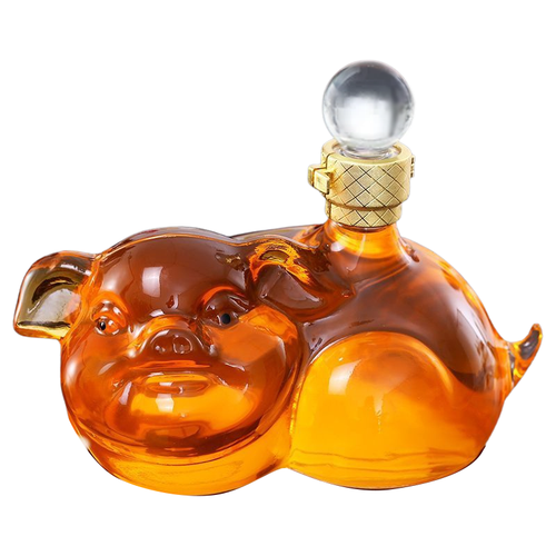 Premium Pig Shaped Whiskey Decanter - 1000ml Capacity