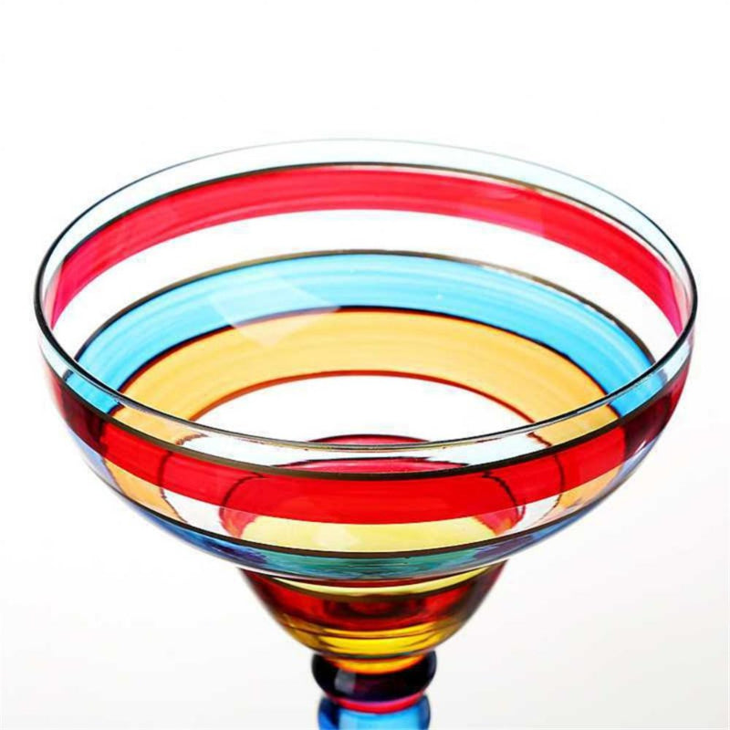 Hand-Painted Multicolor Wine Glasses