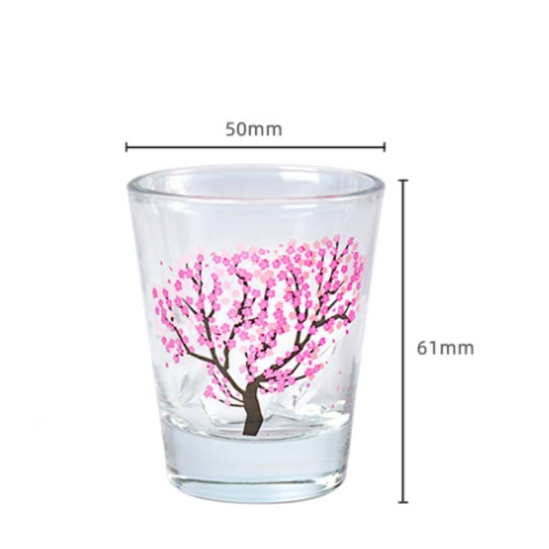Cherry Blossom Patterned Shot Glass