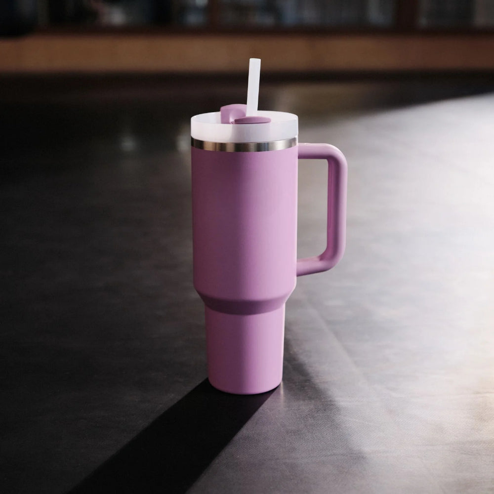 Insulated Stainless Steel Tumbler With Handle