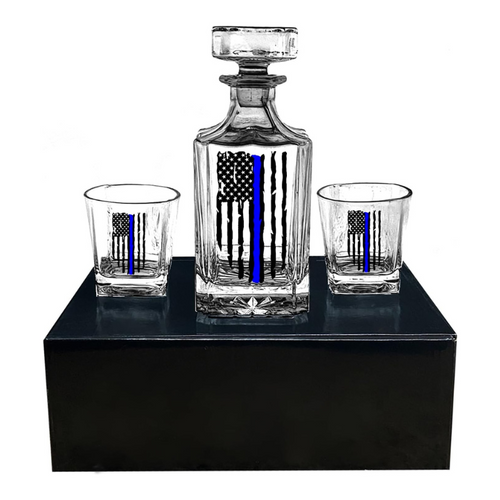 Line Design Whiskey Decanter Set