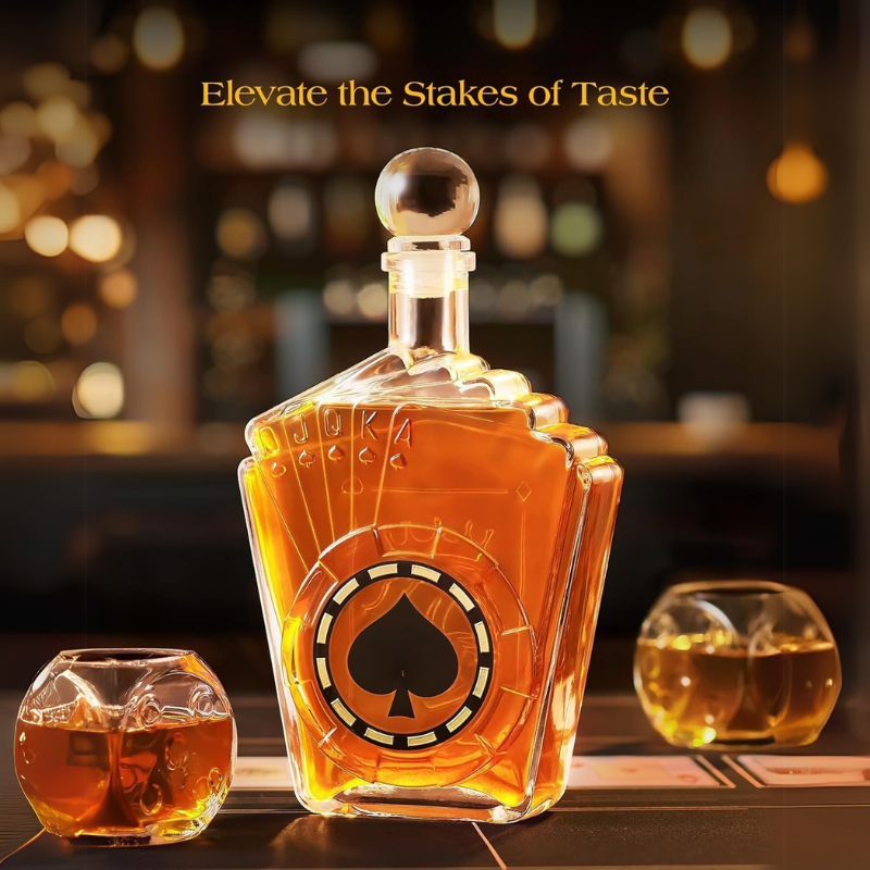 Poker Inspired Whiskey Decanter
