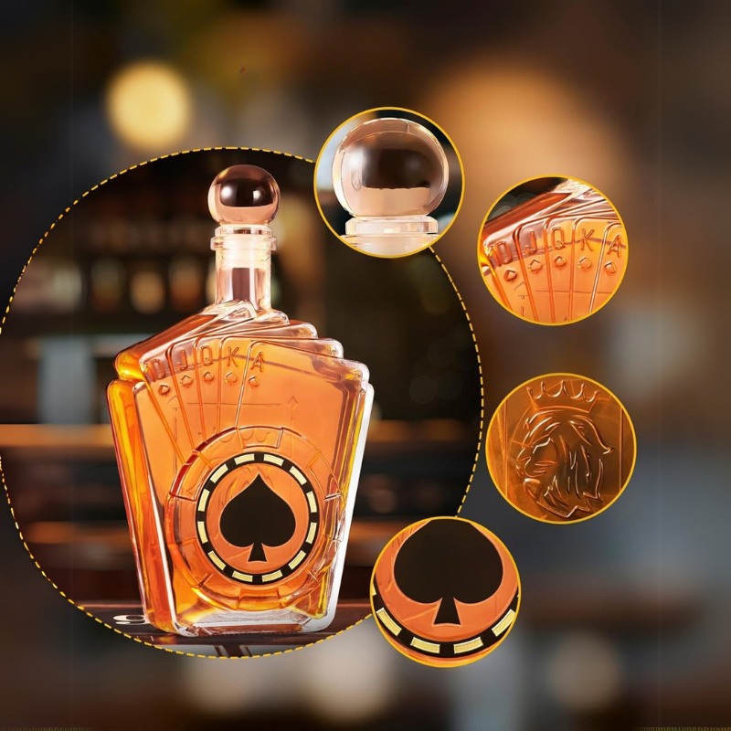 Poker Inspired Whiskey Decanter