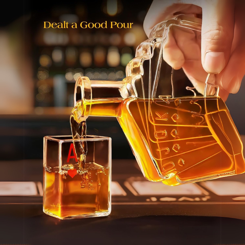 Poker Inspired Whiskey Decanter