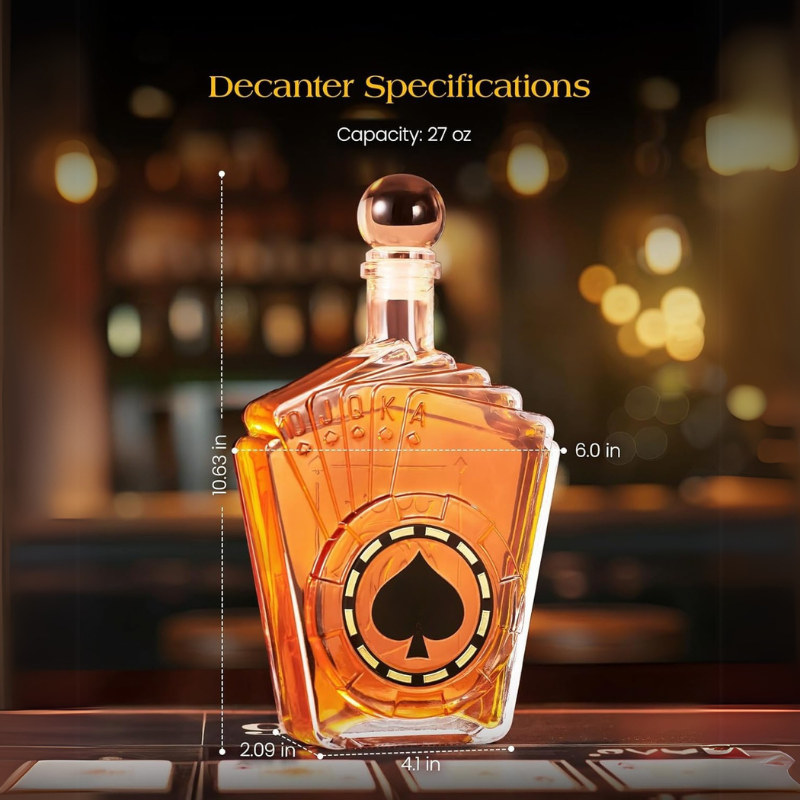 Poker Inspired Whiskey Decanter