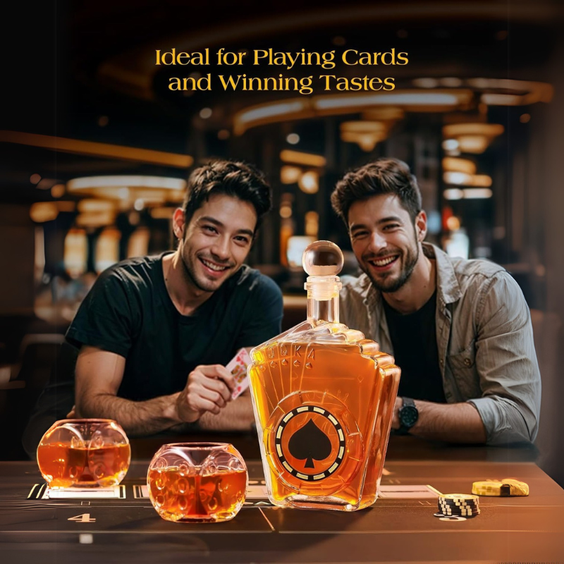 Poker Inspired Whiskey Decanter
