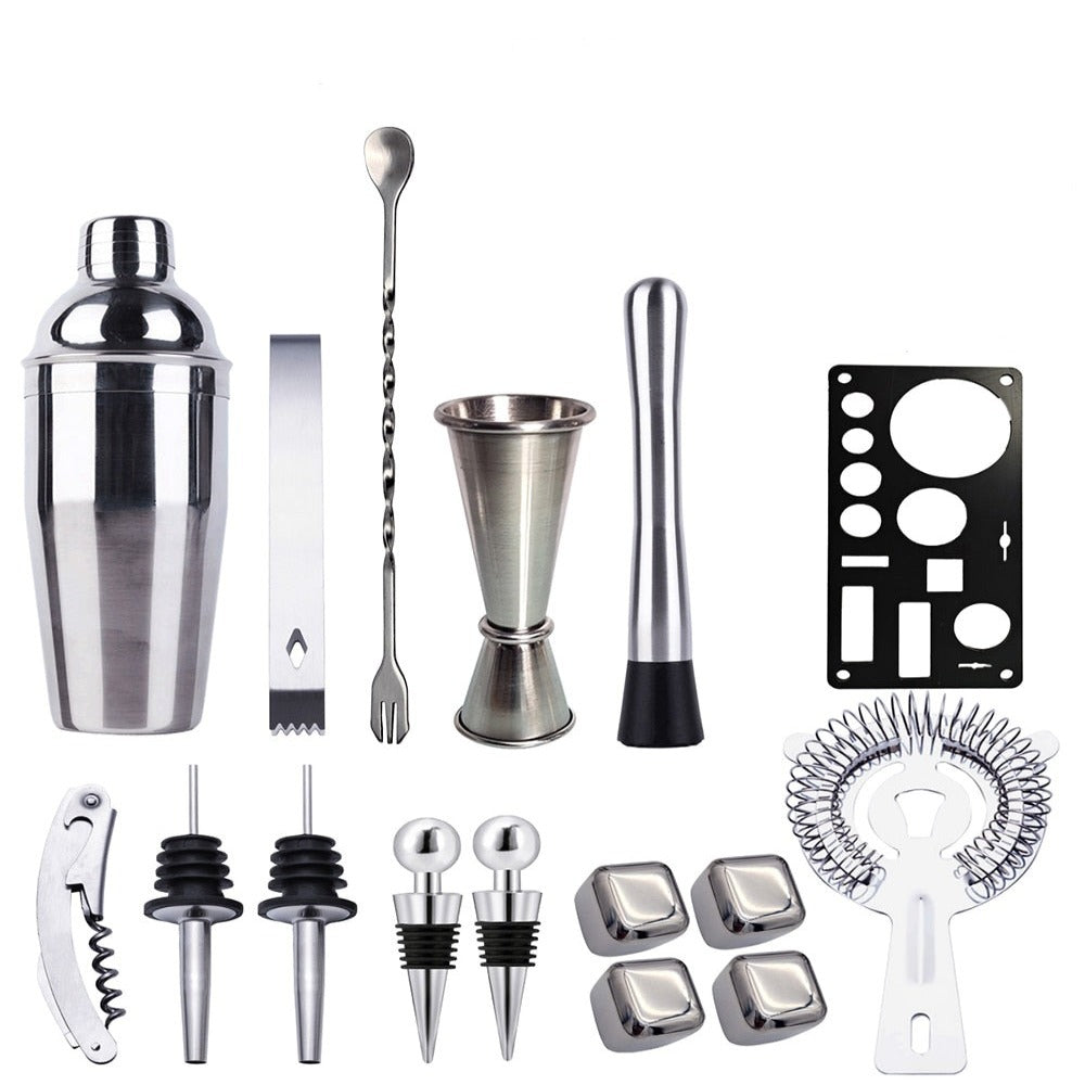 16 Pieces Boston Mixology And Craft Cocktail Shaker Set