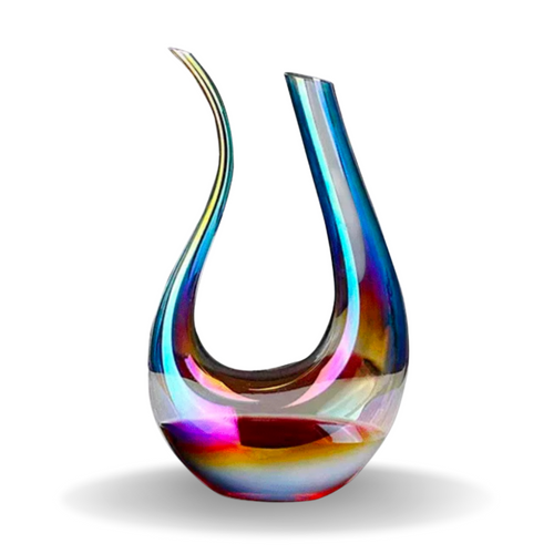 Colorful Harp Swan Decanter
