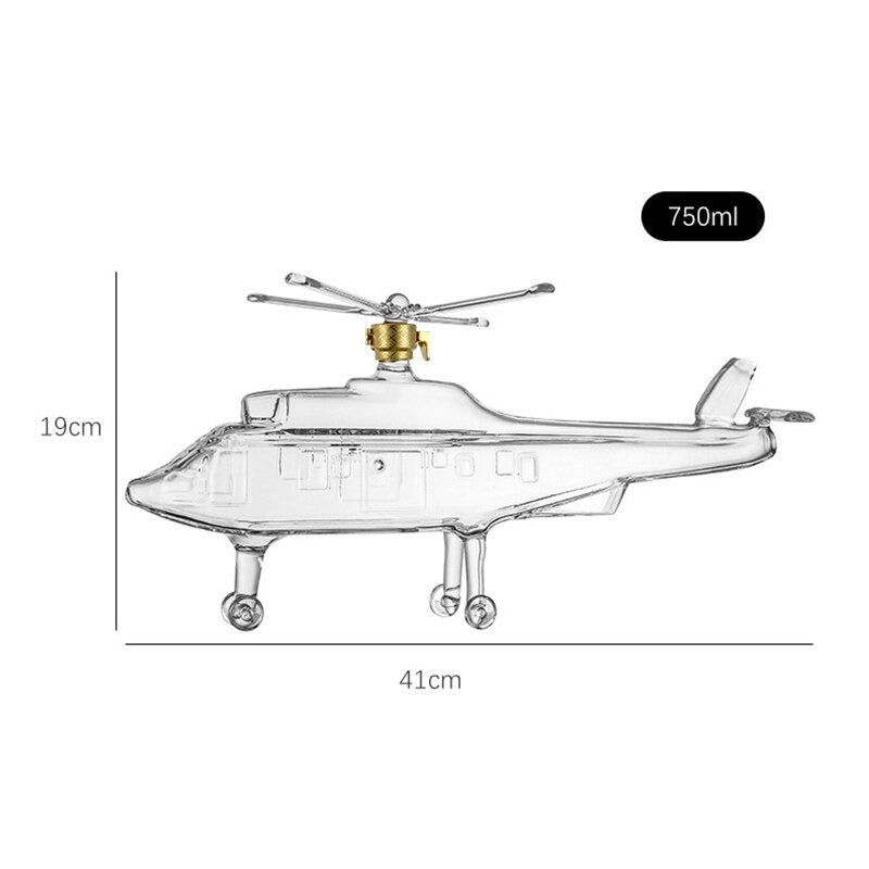 Helicopter Shaped Decanter For Liquor