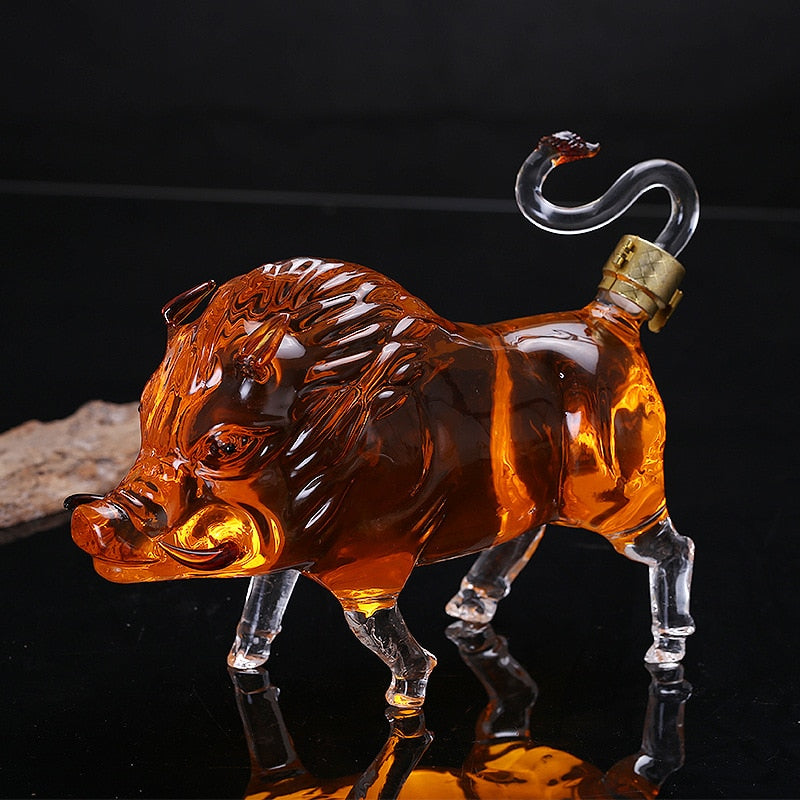 Wild Boar Shaped Whiskey Decanter