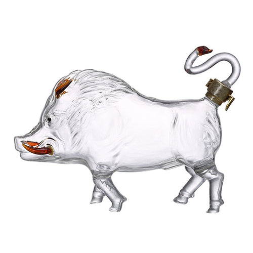 Wild Boar Shaped Whiskey Decanter