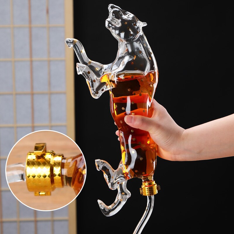 Leopard Design Wine Decanter