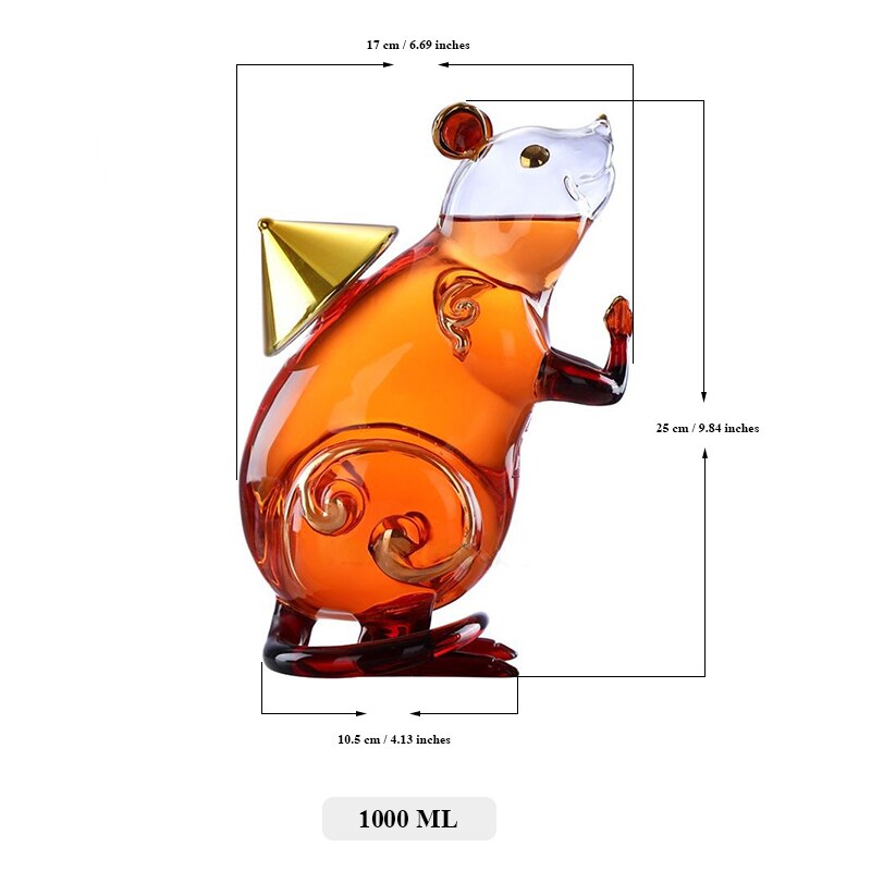 Mouse Designed Decanter For Liquor