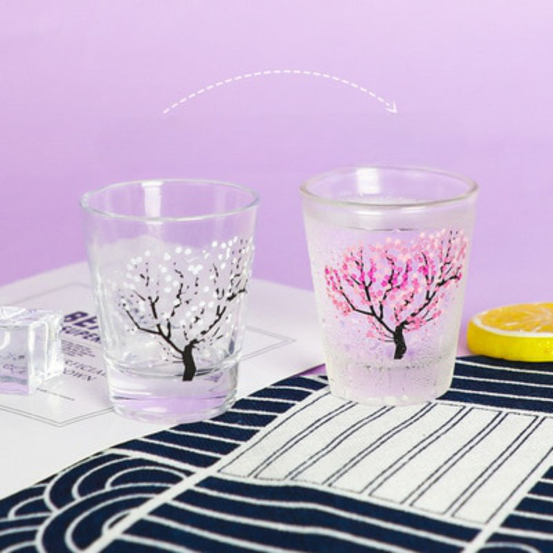 Cherry Blossom Patterned Shot Glass
