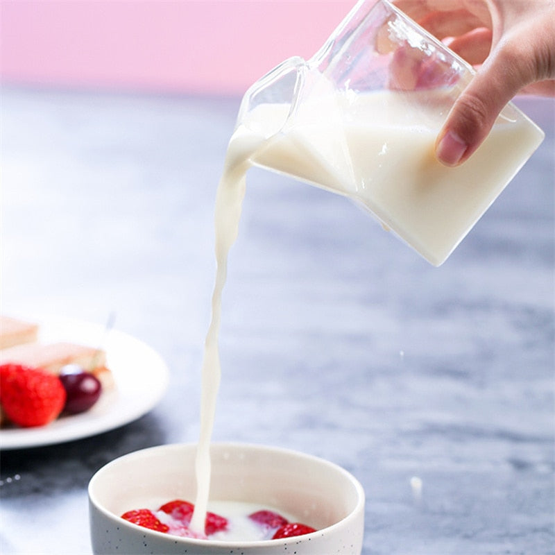 Milk Box Shape Glass Cups