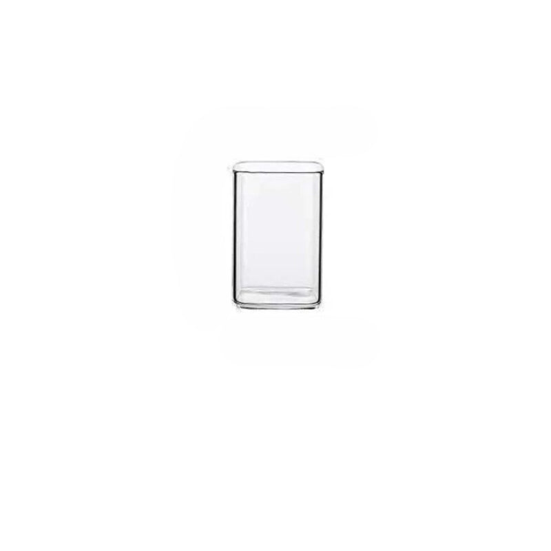 Square Plain Glass Cup