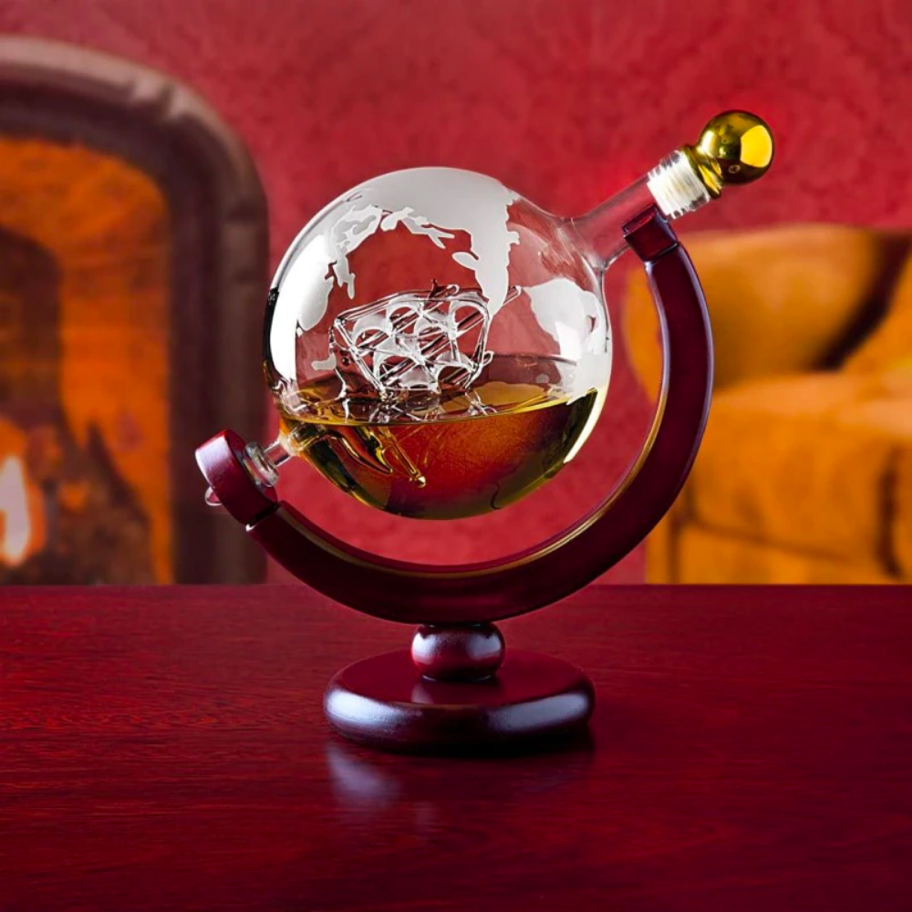 Globe-Shaped Whiskey Decanter