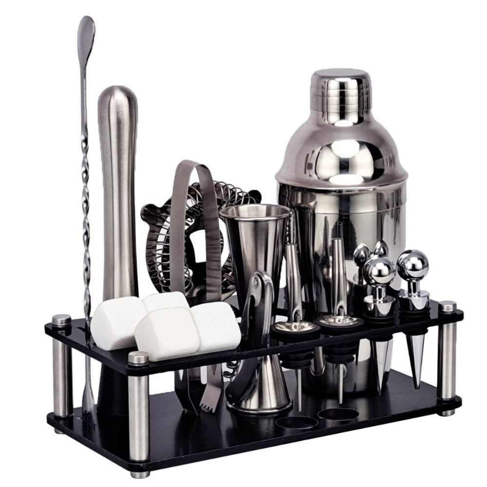 Mocktail Shaker Set With Acrylic Stand