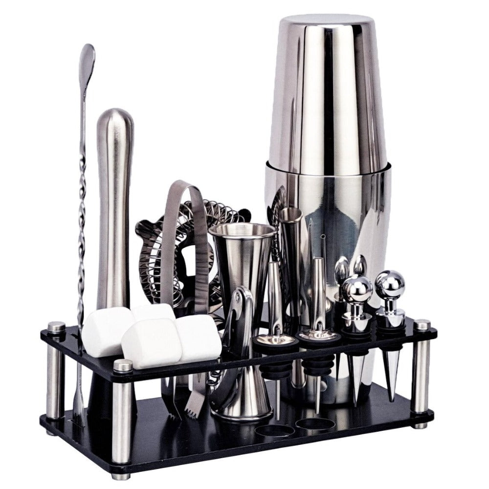 Mocktail Shaker Set With Acrylic Stand