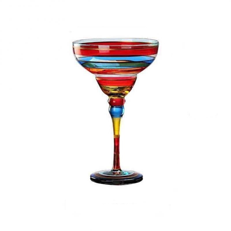 Hand-Painted Multicolor Wine Glasses