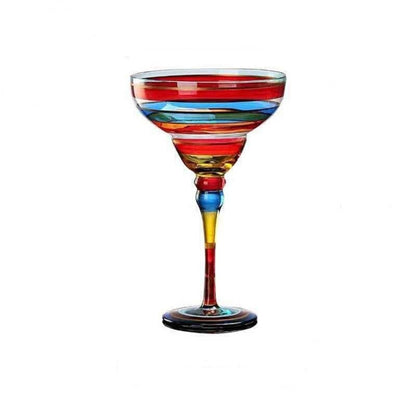 Hand-Painted Multicolor Wine Glasses