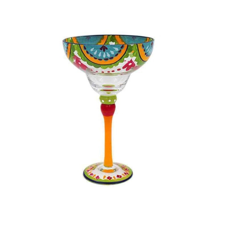 Hand-Painted Multicolor Wine Glasses
