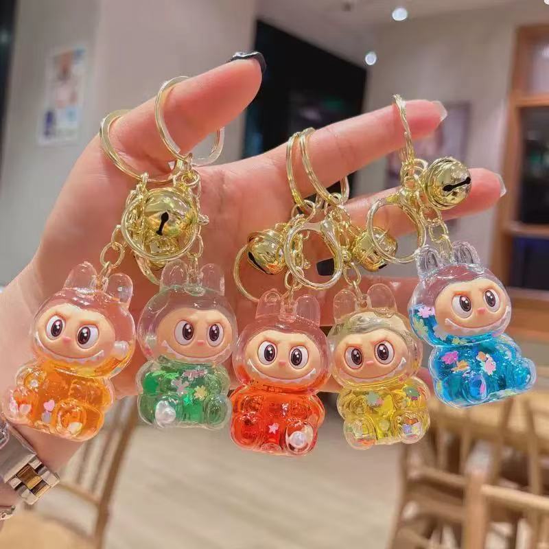 Labubu key chain  cute bubble beads - blind box ornament key chain gift