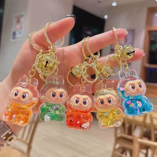 Labubu key chain  cute bubble beads - blind box ornament key chain gift