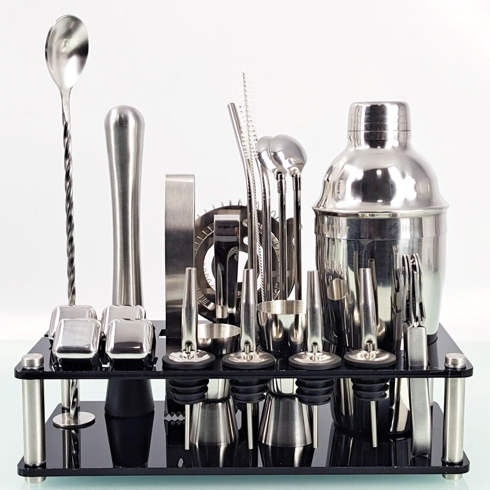 Mocktail Shaker Set With Acrylic Stand