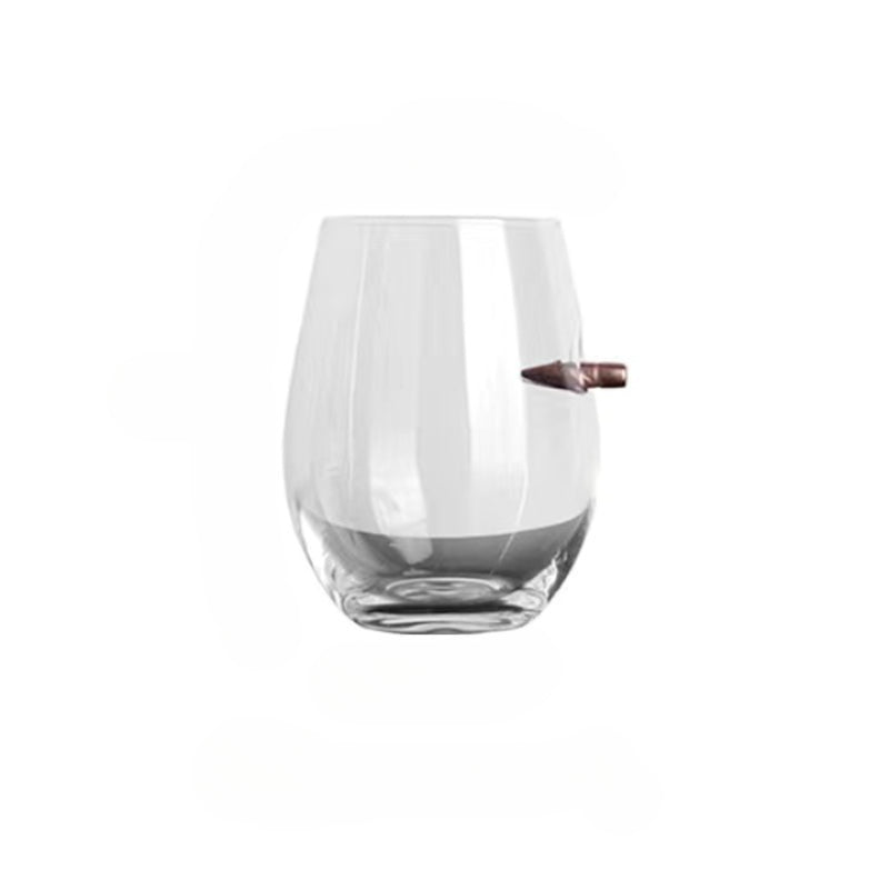 Crystal Bullet Shape Studded Glass