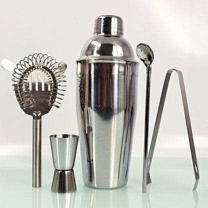 5 Pcs Mixology And Craft Cocktail Shaker Set