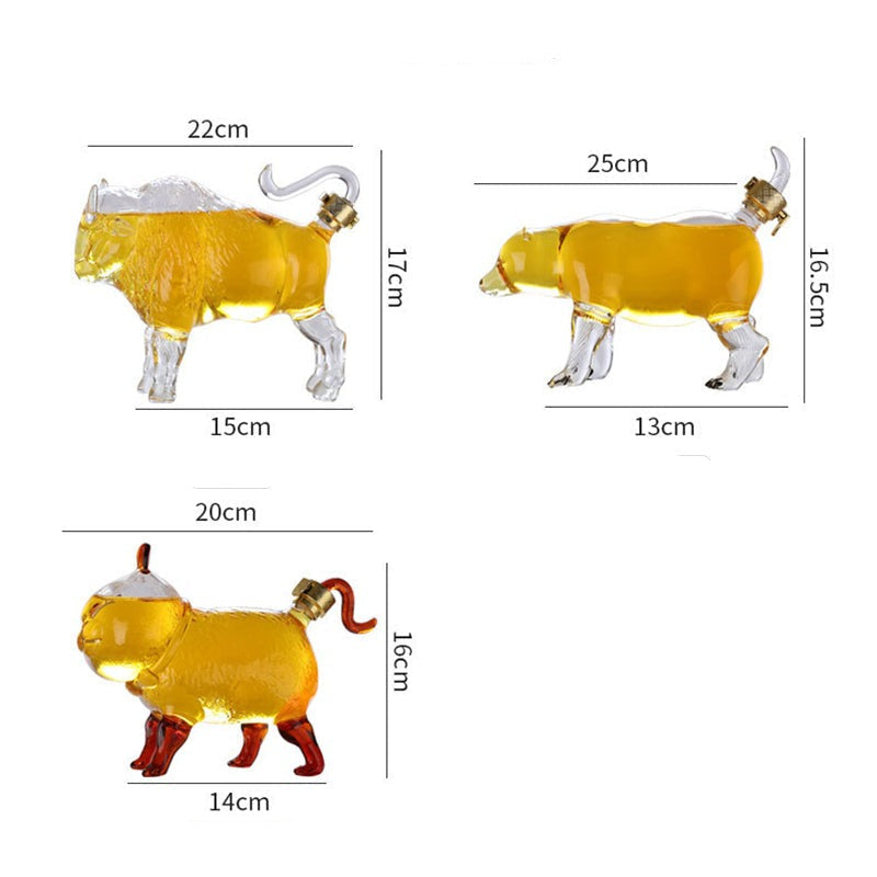 Exquisite Animal-Inspired Decanters - Elevate Your Whisky Experience