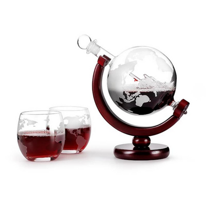 Whiskey Decanter Wine Aerator Glass Set