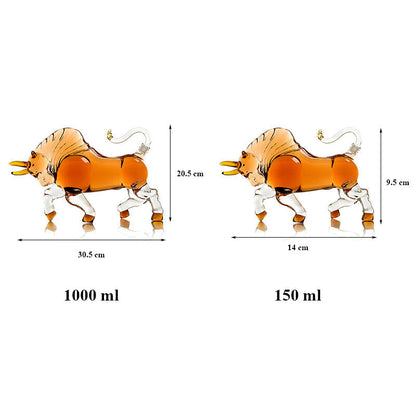 Glass Bull Liquor Decanter