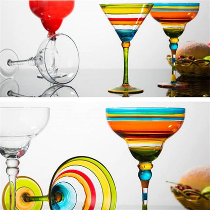 Hand-Painted Multicolor Wine Glasses