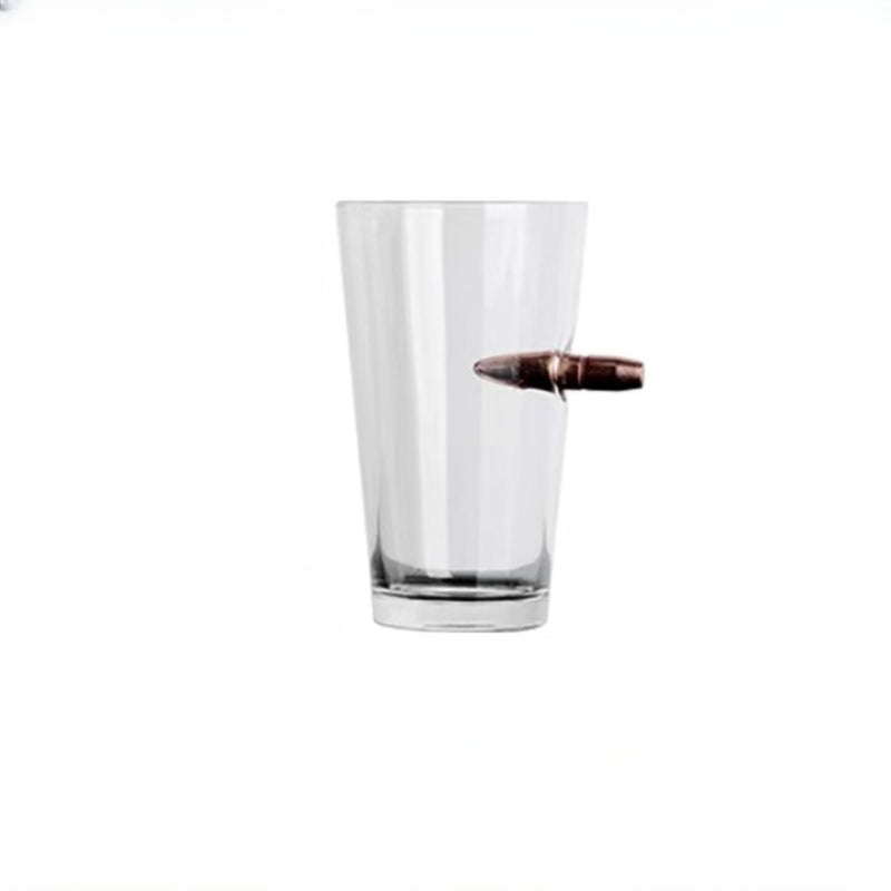 Crystal Bullet Shape Studded Glass