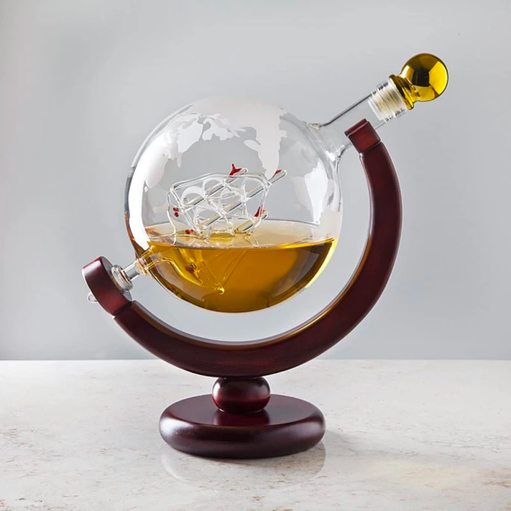 Globe-Shaped Whiskey Decanter