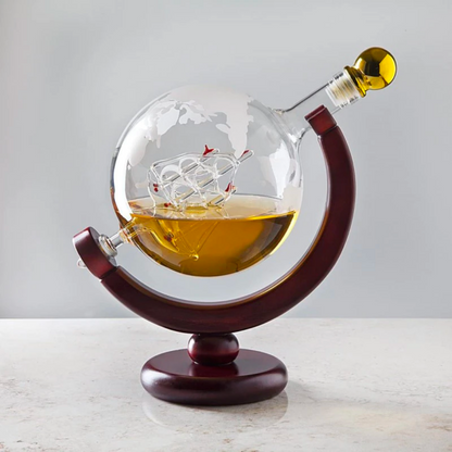 Globe-Shaped Whiskey Decanter