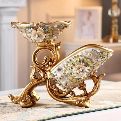 European Style Decorative Wine Holder - Exquisite Resin Wine Display Stand