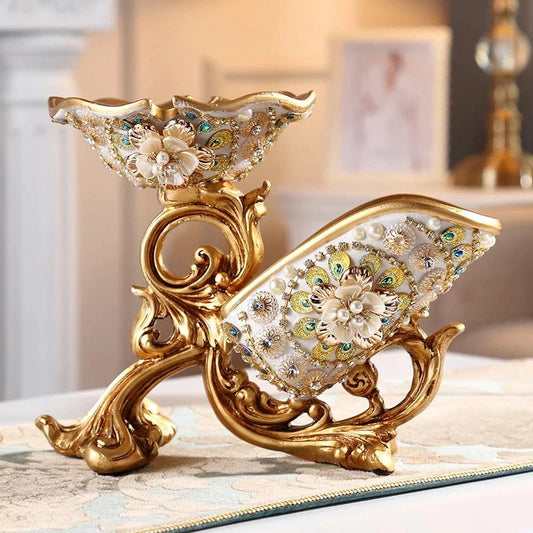 European Style Decorative Wine Holder - Exquisite Resin Wine Display Stand