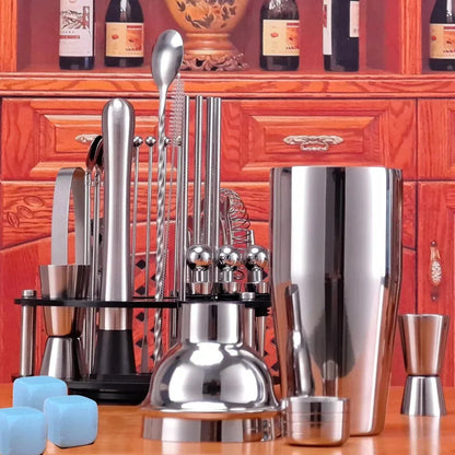 23-Piece Whiskey Mixology And Craft Cocktail Shaker Set