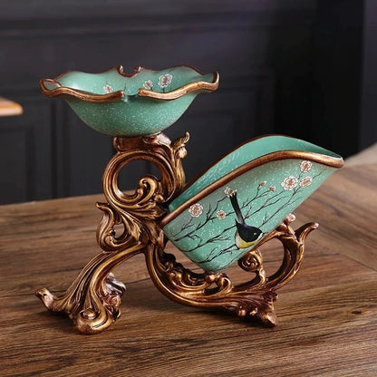 European Style Decorative Wine Holder - Exquisite Resin Wine Display Stand