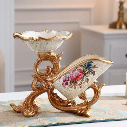 European Style Decorative Wine Holder - Exquisite Resin Wine Display Stand