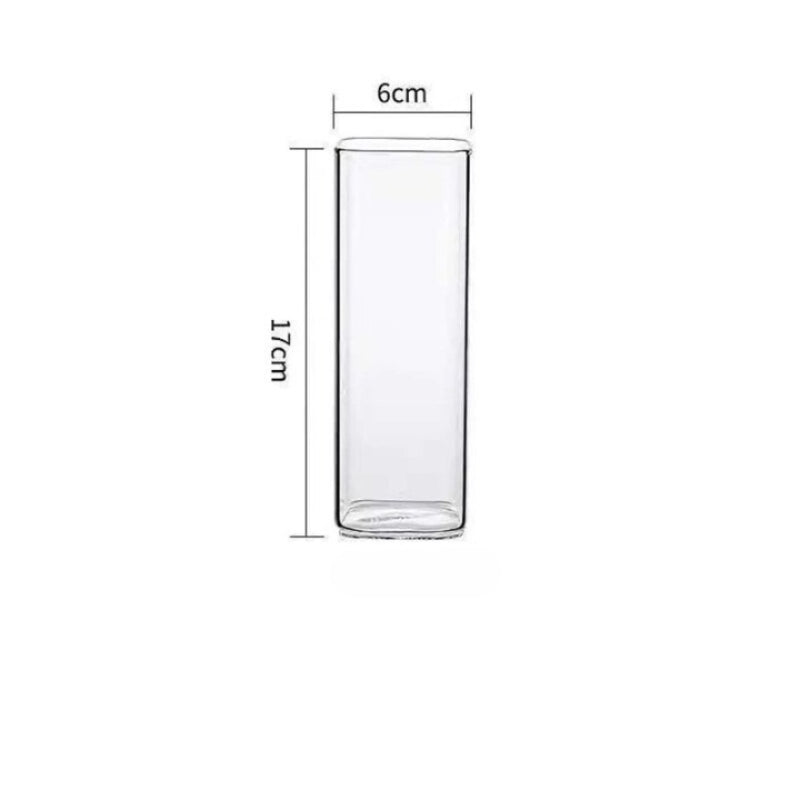 Square Plain Glass Cup