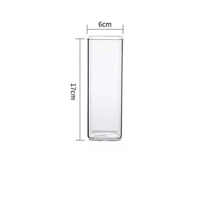 Square Plain Glass Cup