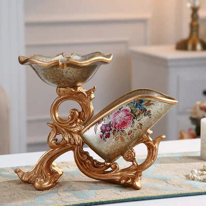 European Style Decorative Wine Holder - Exquisite Resin Wine Display Stand