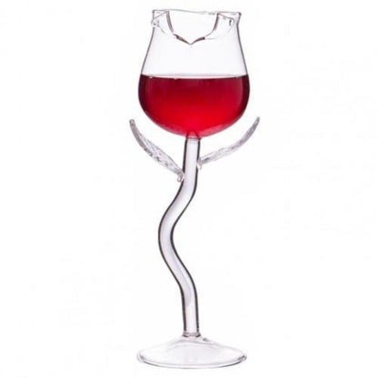 Rose Shape High Wine Glass