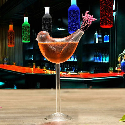 Bird Shaped Cocktail Transparent Glass