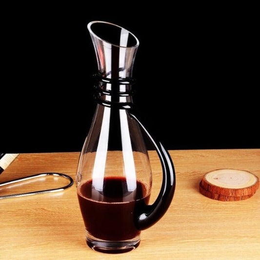 Wine Crystal Dispenser With Black Handle