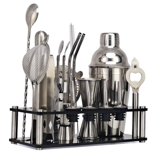 Mixology And Craft Cocktail Stainless Steel Home Bar Set